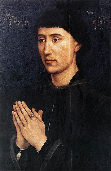 Rogier van der Weyden Portrait Diptych of Laurent Froimont France oil painting art